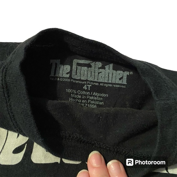 The Godfather Baby Toddler Long Sleeve 2009 Paramount Pictures Size 4T Black - Picture 3 of 4